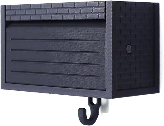 Wall-Mounted Car Display Key Holder, Decorative Garage Model Design, Multiple Colors（No Car） (Brick-Black（No Car）)