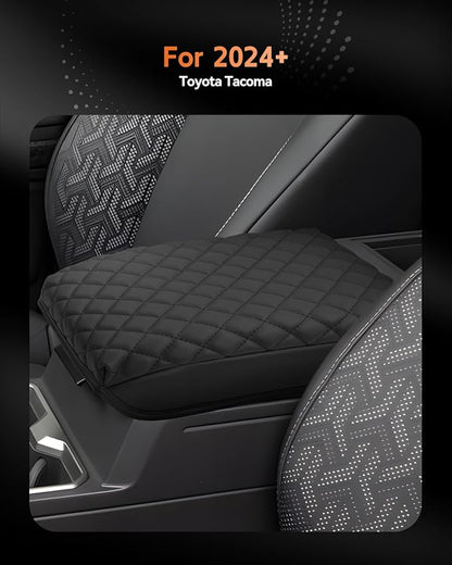 CDEFG for 2024 2025 Toyota Tacoma Center Console Cover Armrest Box Cover for Tacoma (SR, SR5, TRD PreRunner, TRD Sport, TRD Off-Road, Limited) Accessories Console Arm Rest Protector