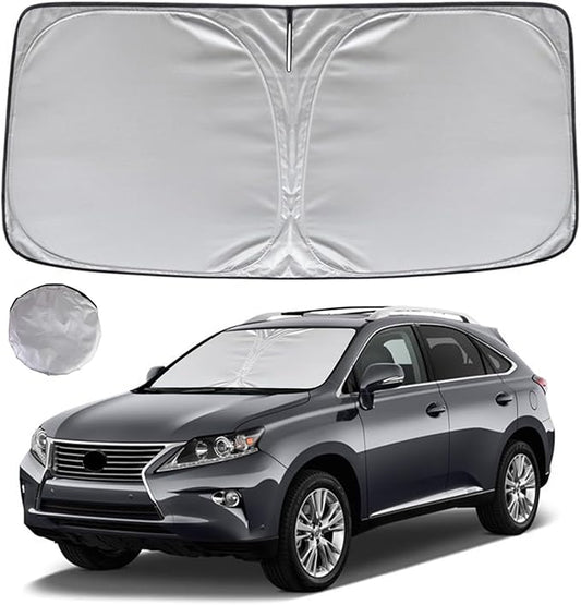 KAYZT Windshield Sun Shade for 2010-2015 Le-xus RX350/RX350h/RX450/RX450h Foldable Sunshade Front Window Custom Fit Car Accessories