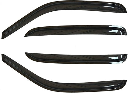 Side Window Wind Deflector, 4pcs Out-Channel Tape-On Nice Rain Guards Set, Window Visor fit for 2002-2010 Ford Explorer & Mercury Mountaineer, 2003-2005 Lincoln Aviator 94819