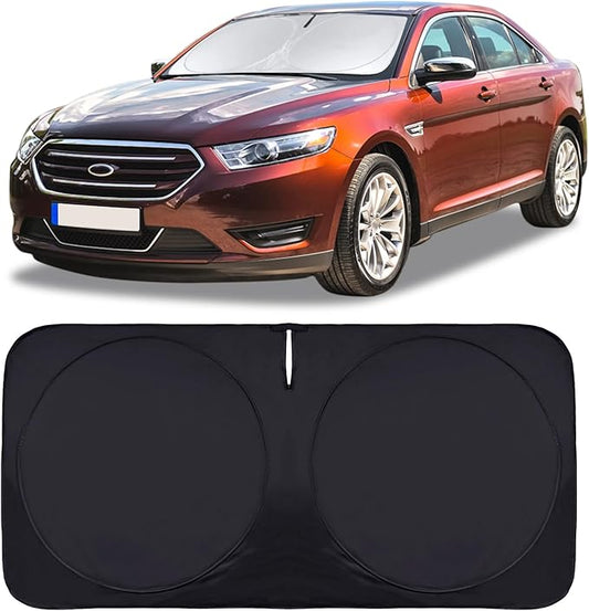Sun Shade for Ford Taurus 2013 2014 2015 2016 2017 2018 2019-2023 Accessories Window Sunshade Custom Fit Taurus Sedan Windshield Sun Visor Reflective Protector Foldable Shield Blocks UV Rays