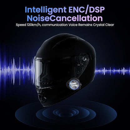 Y3 Helmet Bluetooth Headset (More Suitable for Couples), Auto Answer Phone, Intercom, Music, Intercom, Active Noise Cancellation, Waterproof (1 Pack)