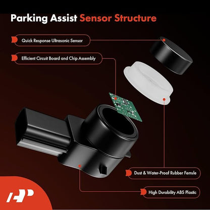 A-Premium 4-PC Reverse Backup Parking Assist Aid Sensor Compatible with Ford Models - F-150 F150, F-250/F-350/F-450/F-550 Super Duty, 2015 2016 2017 2018 2019 2020