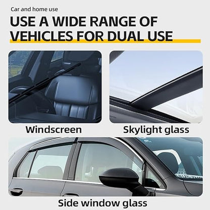 Bianca Glass Polishing Liquid D1, Bomini Car Glass Polishing Compound Windshield Cleaner Glass Oil Film Remover, Anti-Fog Hydrophobic Coating Spray, Scratches, Wiper Marks & Oil Film with Sponge