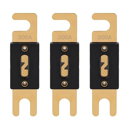 300A ANL Fuse 300 Amp Inline Blade Fuses 32V for Car Audio Inverter Automotive Stereo (Pack of 3 pcs)