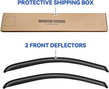 Window Visors Rain Guards for 2014-2018 Chevy Silverado/GMC Sierra 1500 Regular Cab, Out-Channel Window Vent Wind Deflectors Visors Shades for 15-19 Silverado/Sierra 2500HD 3500HD, 2PCS