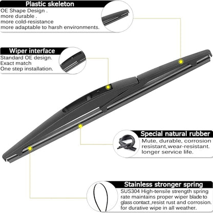 AUTOBOO 24"+19" Windshield Wipers Blades Replacement for Honda CRV CR-V 2023 2024 2025 with 10 Inch Rear Wiper Blade -Original Factory Quality (Pack of 3)