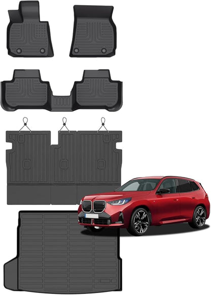 for BMW X3 Floor Mats 2025 2026,Car Mats for BMW X3 All Weather Floor Mats Cargo Liner Accessories Backrest Cargo Mat 2025