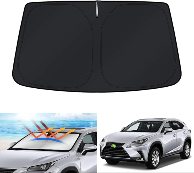 KUST Windshield Sun Shade for 2015-2021 Lexus NX300h/NX300/NX200t Accessories Sunshade Window Sun Visor Protector Foldable Blocks UV Rays Keep Your Car Cooler