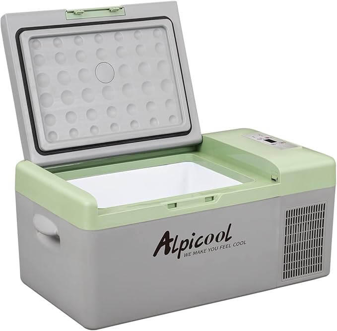 Alpicool Y16T Portable Fridge 12 Volt Car Refrigerator 16 Quart Freezer for Fishing, Camping, RV, Truck, Boat-12/24V DC