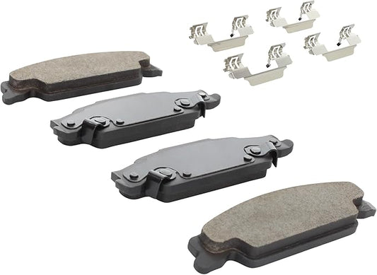 Premium Semi-Metallic Rear Brake Pads (1001-0922M) Compatible with Cadillac CTS 2003-2007, Cadillac STS 2005-2011, Pontiac Grand Prix 2005-2008