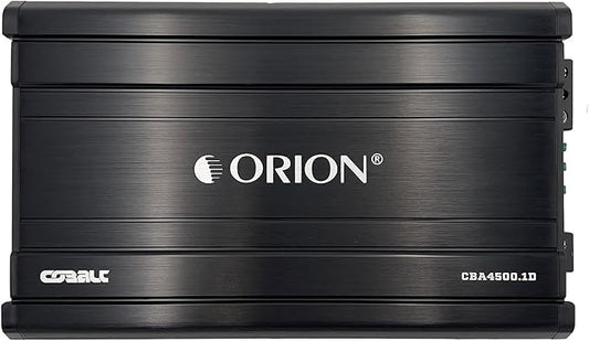 Orion Cobalt CBA4500.1D Monoblock 1-Channel Class D Amplifier for Car Subwoofer, 4500W, 2/4 Ohm Stable, Adjustable Low Pass & Subsonic Filter with Bass Boost, MOSFET Power Supply, Bass Knob Included
