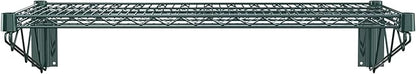 18" x 36" Green Epoxy Wire Wall Mount Shelf