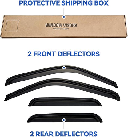 Window Visors Rain Guards for 1999-2006 Chevy Silverado/GMC Sierra 1500/2500/ 3500/ 2500HD, Window Vent Wind Deflectors Visors Shades for 2007 Silverado/Sierra Classic Model - Extended Cab