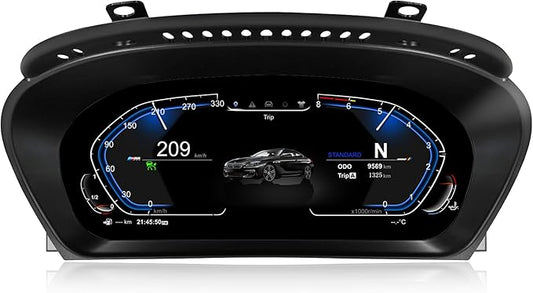 Speedometer Instrument for BMW E60 E61 E63 E64 2003-2009 CCC CIC, 12.3 inch Linux System Original Car Display Digital Cluster Dashboard Screen with Panel
