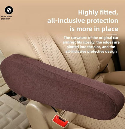 Automotive Black Cloth Fabric Armrest Covers for Cars Trucks SUVs and Vans Universal Fit 4 PCS(Black)