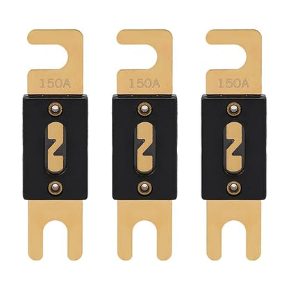 150A ANL Fuse 150 Amp Inline Blade Fuses 32V for Car Audio Inverter Automotive Stereo (Pack of 3 pcs)
