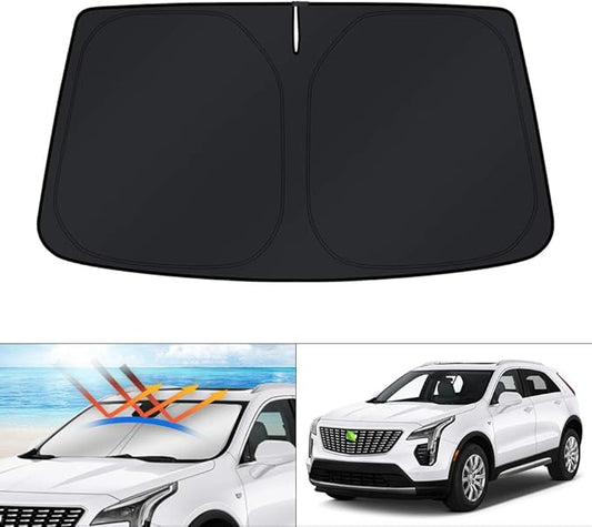 KUST Windshield Sun Shade for 2019-2025 Cadillac XT4 Accessories Window Sun Visor Protector Foldable Blocks UV Rays Keep Your Car Cool