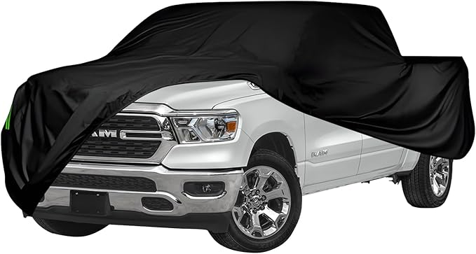 Proadsy 2025 Upgrade Car Cover Custom Fit for Ram 1500 2019-2024 2025, Waterproof All Weather for Automobiles, Windproof Snowproof Rain Hail Sun UV Protection Full Outdoor Indoor Exterior Car Covers