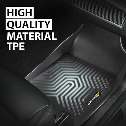 G-PLUS Floor Mats Compatible with Honda Civic 2016-2021 Coupe/Sedan/Fit Civic Hatchback 2017-2021/Fit 16-21 Honda Insight TPE All Weather Full Cover Protection 3 Piece,Black