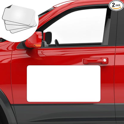 4 Pack Blank Car Door Magnet Sticker, Rounded Corners Magnetic Vehicle Sign, Perfect Magnet for Car to DIY Advertise Business and Cover Company Logo, Personalized Magnet Decal (24x12 inch)