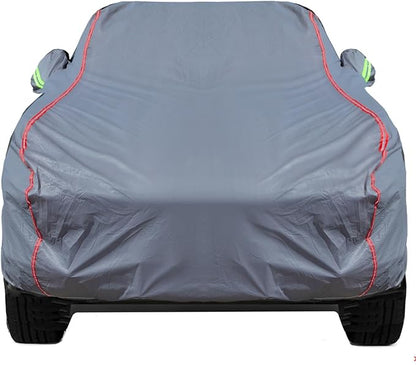 Waterproof Zipper Doors Car Cover for Pickup, Chevrolet Silverado 1500 2500 3500/ Ford F-150 F-250/ Ram 1500 2500 3500, for Indoor Outdoor Sunscreen UV Prevention Snowproof Wind, 230"-260",C9