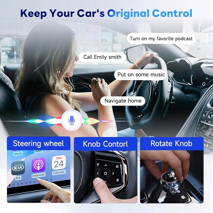 Carlinkit HD2CP Pro HDMI Wireless CarPlay Adapter- Wired CarPlay to Wireless Car Play & Android Auto Dongle, 3 in 1 Stream TV Stick/Phone/Games to Screen HDMI Converter, iOS 10+ & Android 11+