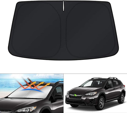 KUST Windshield Sun Shade for 2012-2017 Subaru Crosstrek/XV 2018-2023 Subaru Crosstrek Sunshade Foldable Sun Visor Protector Blocks UV Rays Keep Your Car Cooler