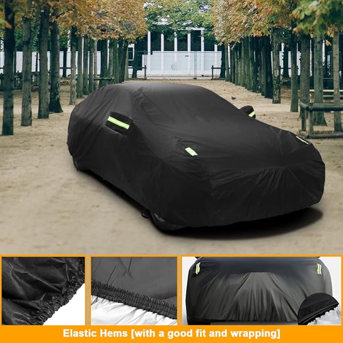 Car Cover Compatible with Mercedes-Benz SLK SLC R171 R172 SLK350 SLK250 SLK300 SLK200 SLK320 1996-2020 SLK SLC Roadster, Waterproof All Weather Cover with Cotton Lining, Rain Sun Snow UV Covers