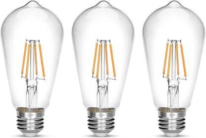 LED Edison Bulb,Antique 40W Vintage Bulb,E26 Non Dimmable Led Bulb 450 Lumens 2700K, Warm White, Pack of 3