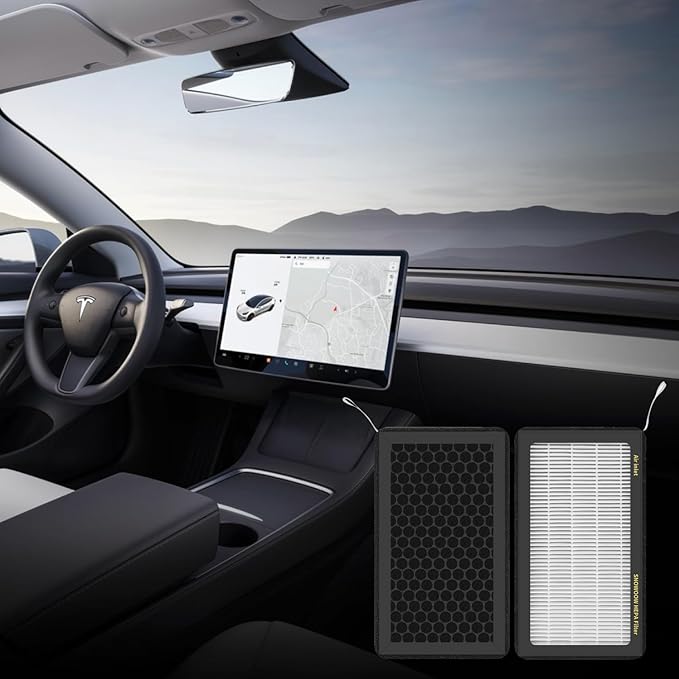 Tesla Model 3 Model Y Air Filter HEPA 4 Pack with Activated Carbon Tesla Cabin Air Filter Replacement (2016-2025)