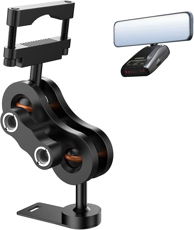 Radar Detector Mount Rearview Mirror Bracket,Car Truck Mirror Radar Mount Bracket,Aluminum Rearview Mirror Rod Mount (for Uniden Radar Detector)