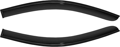 2pc 3D Sun Rain Guard Window Visor Wind Deflector Compatible with Chevy Colorado GMC Canyon Extended Cab Smoke