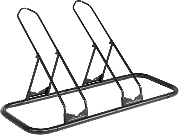 CyclingDeal Bike Rack Floor Parking Bike Stand for up to 6 Bicycles | Indoor, Home & Garage Storage Rack | Stable & Secure Bicycle Stand w/Tire Grooves Up to 29", Holding Plates & Custom Spacing