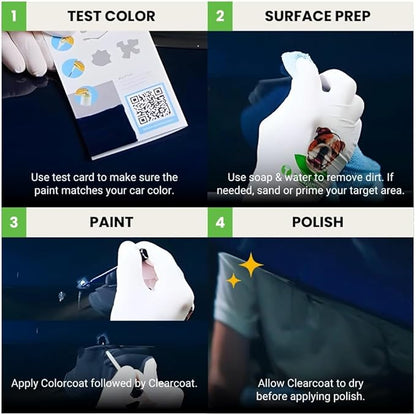 TouchUpDirect 8V5 Shoreline Blue Pearl Compatible with Toyota Exact Match Touch Up Paint Brush - Preferred Kit