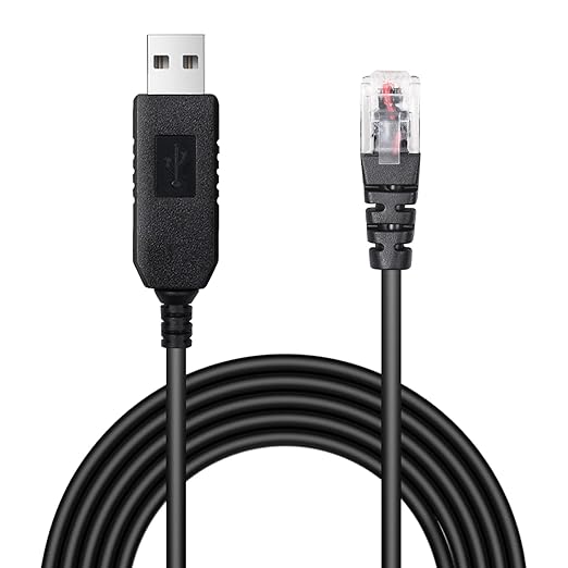 6.56FT USB to RJ11 Plug Cable,Radar Detector Cable Compatible with Escort Uniden Beltronics Radenso XP Cobra Whistler,Replacement Power Cord for Radar Detectors