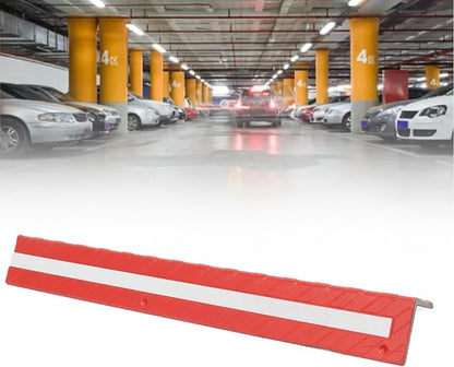 Garage Wall Protector Rubber Wall Corner Guard for Parking Garages, 80cm Long Wall Corner Protector (Red)