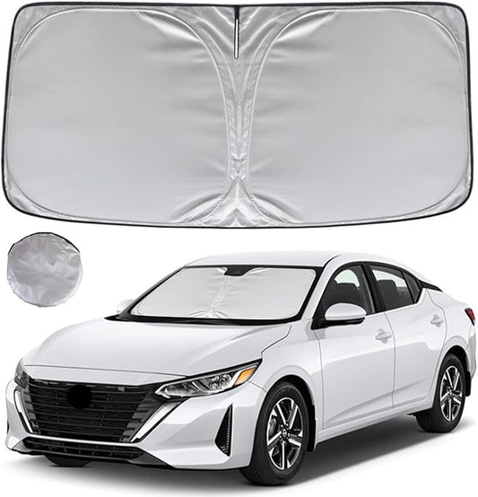 KAYZT Windshield Sun Shade for 2020-2025 Nissan Sentra Sedan Foldable Sunshade Front Window Custom Fit Car Accessories