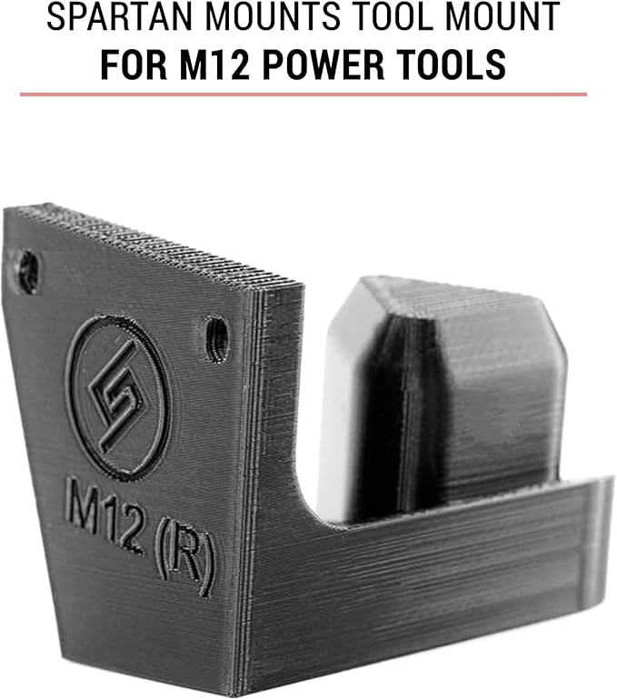 Spartan Mounts for Milwaukee M12 Tool Right | Wall Display Hook Holder | Power Tool Storage | Blog DIY Craft Room | All Types | Strong Low Profile Bracket | Convenient Easy Access Garage Organization