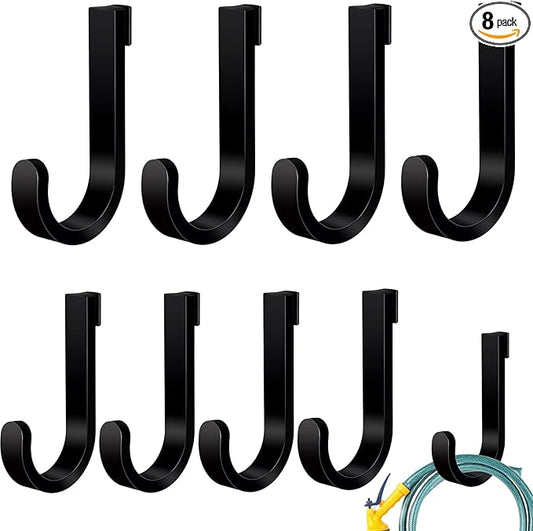8 Pack Black J Shed Storage Hooks Storage Hooks Compatible with Lifetime Sheds Shed Accessories Organization Parts Hanging Home Office Garage Bathroom Dressing Rooms Wall-Mounted Coat Racks
