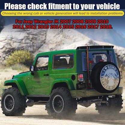 Rain Guards for Jeep Wrangler JK 2007-2018, Tape-on Side Window Deflectors for Jeep Wrangler, Window Visors for Jeep Cars, for Jeep Car Accessories, 4 pcs, FOR-WRANGLER-07/18-JK