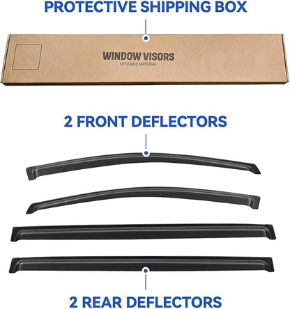 Window Visors Rain Guards Shield for 2011-2020 Toyota Sienna, Out-Channel Window Vent Wind Deflectors Visors Shades for 11-20 Sienna