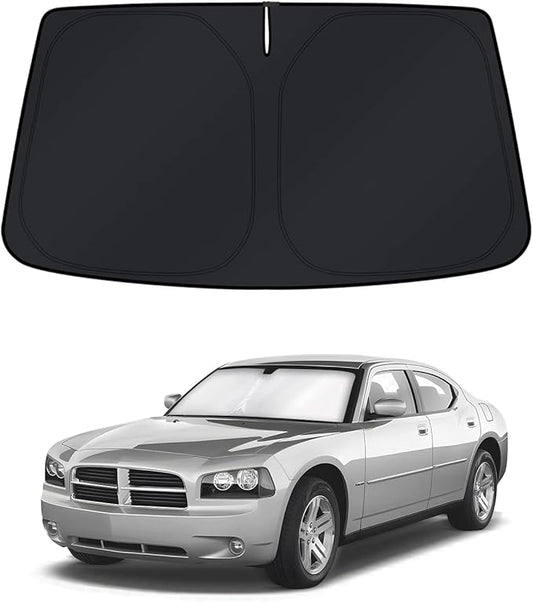 KUST Windshield Sun Shade for 2006–2010 Dodge Charger Window Shade Sun Visor Cover Foldable Blocks UV Rays Keep Your Car Cooler