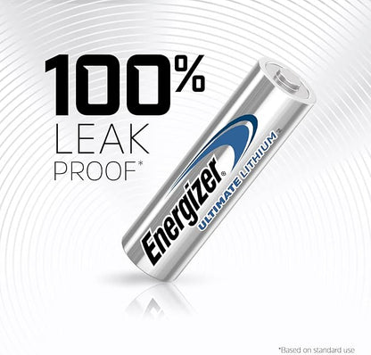 Energizer Ultimate Lithium AA Batteries Pack, 1.5V AA Batteries, 24 Count