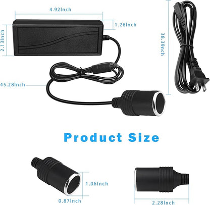 inShareplus 12V 5A 60W AC to DC Converter, 12 Volt Cigarette Lighter Adapter, AC 100-240V to DC 12V Car Lighter Adapter to Wall Outlet Adapter, 12V Power Supply for Car Devices (MP3, Fan, Dash Cam)