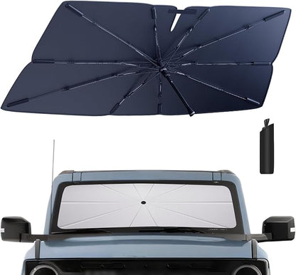 Windshield Sun Shade Umbrella: for Ford Bronco-Sport-2021-2024 - Front Custom Car Window Shades - Foldable Bronco Sport Sunshades Block UV Keep Cool