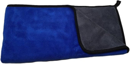 Large Microfiber Drying Towel for Car, Great Thick Soft Plush Towels, 36 x 24inches 800GSM Thickness, Quality, Washable, Absorbency No Scratch Lint Free Drying Towel (36 x 24inches,Grey-Blue,1pack)