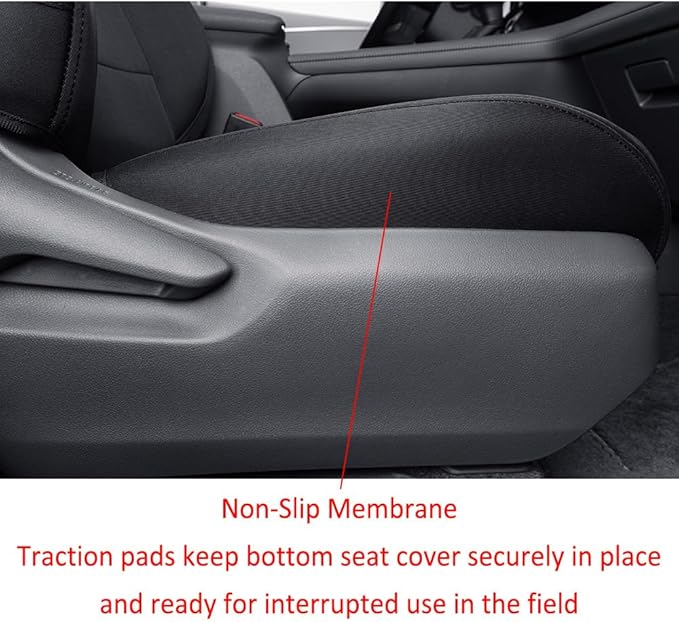 EKR Sienna Seat Covers for 2021-2025 Toyota Sienna XLE,XSE,Limited,Platinum,7 Seats,2nd Row Captain Chairs W/NO Legrest,Waterproof Seat Covers Full Set for Cars,Car Seat Protectors-Neoprene(Black)