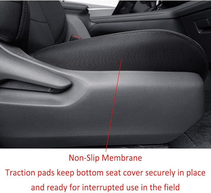 EKR Sienna Seat Covers for 2021-2025 Toyota Sienna XLE,XSE,Limited,Platinum,7 Seats,2nd Row Captain Chairs W/NO Legrest,Waterproof Seat Covers Full Set for Cars,Car Seat Protectors-Neoprene(Black)