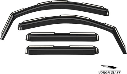 Voron Glass in-Channel Extra Durable Rain Guards for Toyota Sequoia 2023-2025, Window Deflectors, Vent Window Visors, 4 Pieces - 200556